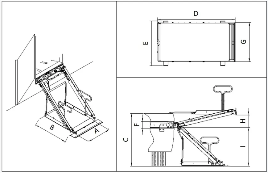 UVL-1650max Wheelchair Lift (Installed on Vehicle Beam)