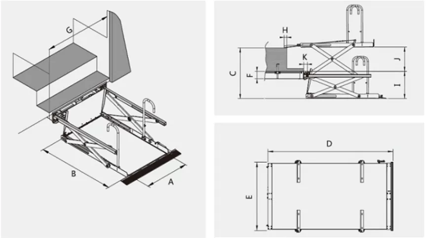 UVL-700-S/1300-S Wheelchair Lift (Under Step)